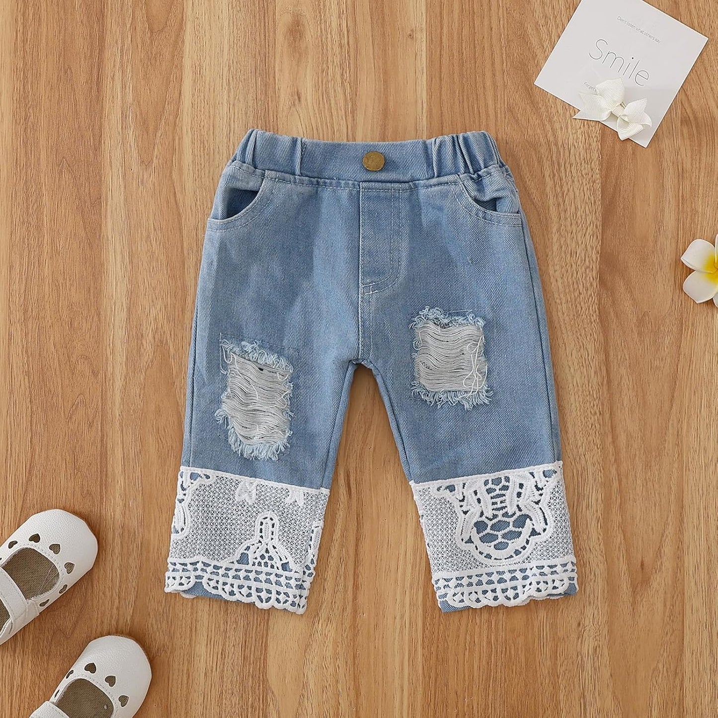 Baby Girl Clothes Outfits Toddler Infant Baby Romper Top+Jeans Clothing Set
