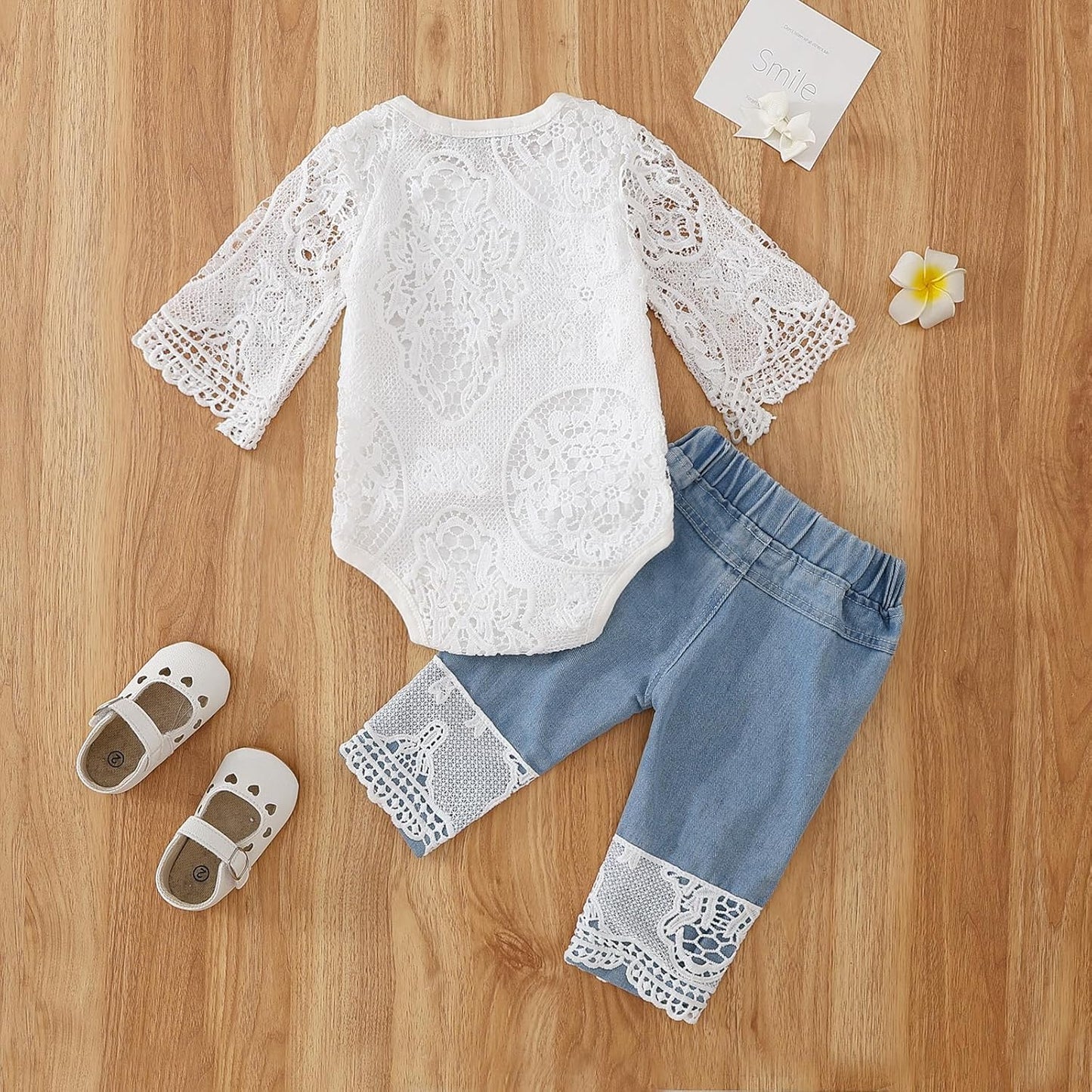 Baby Girl Clothes Outfits Toddler Infant Baby Romper Top+Jeans Clothing Set