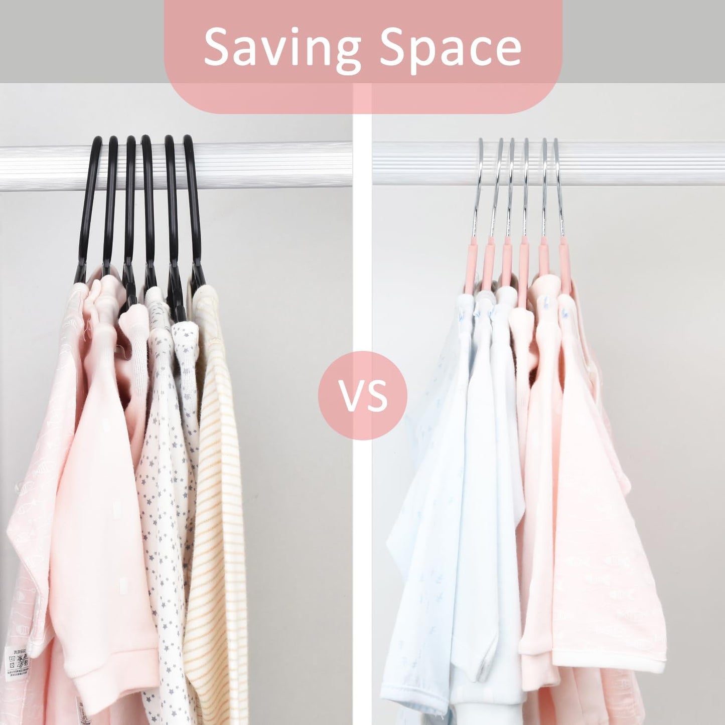 11" Baby Velvet Hangers Non-Slip Kids Hangers 15 Pack Light Pink | Ultra-Thin Infant Coat Hangers for Nursery Space Saving Felt Toddler Hangers with 360° Swivel Hook for Children'S Clothes