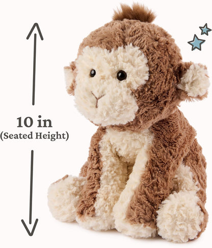 GUND Cozys Collection Monkey Plush, Monkey Stuffed Animal for Ages 0 and Up, Brown, 10” | Soft Plush, Posable Bodies and Floppy Limbs Comfort and Nurture Fine Motor Skills, Tactile Play, and Early Sensory Discovery