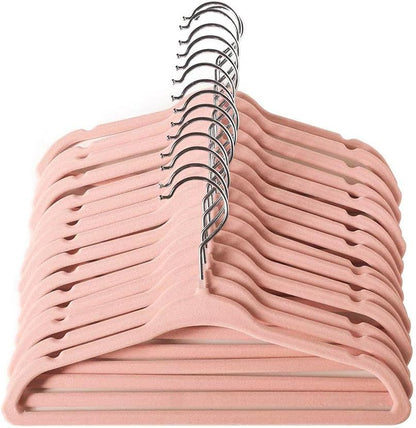 11" Baby Velvet Hangers Non-Slip Kids Hangers 15 Pack Light Pink | Ultra-Thin Infant Coat Hangers for Nursery Space Saving Felt Toddler Hangers with 360° Swivel Hook for Children'S Clothes