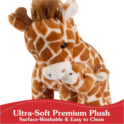 GUND Solana 10-Inch Giraffe with Calf 2-In-1 Plush Toys for Ages 0+