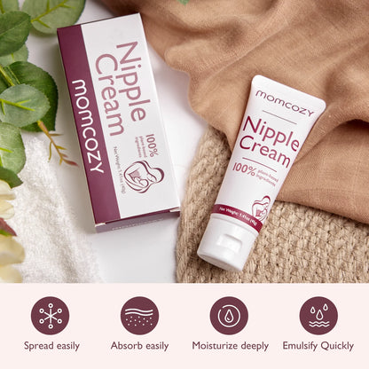(2 Pack)  100% Natural Nipple Cream 1.41Oz, Vegan Lanolin-Free Nipple Butter for Breastfeeding, Used with S12 Pro M5 Breast Pumps, Breastfeeding Essentials