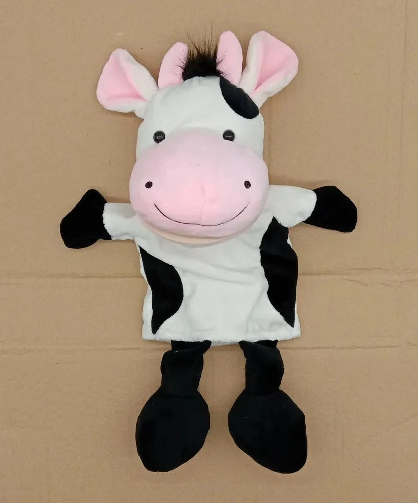 35cm Cartoon Animal Hand Puppet | Lion, Elephant, Pig Plush Toy for Interactive Play