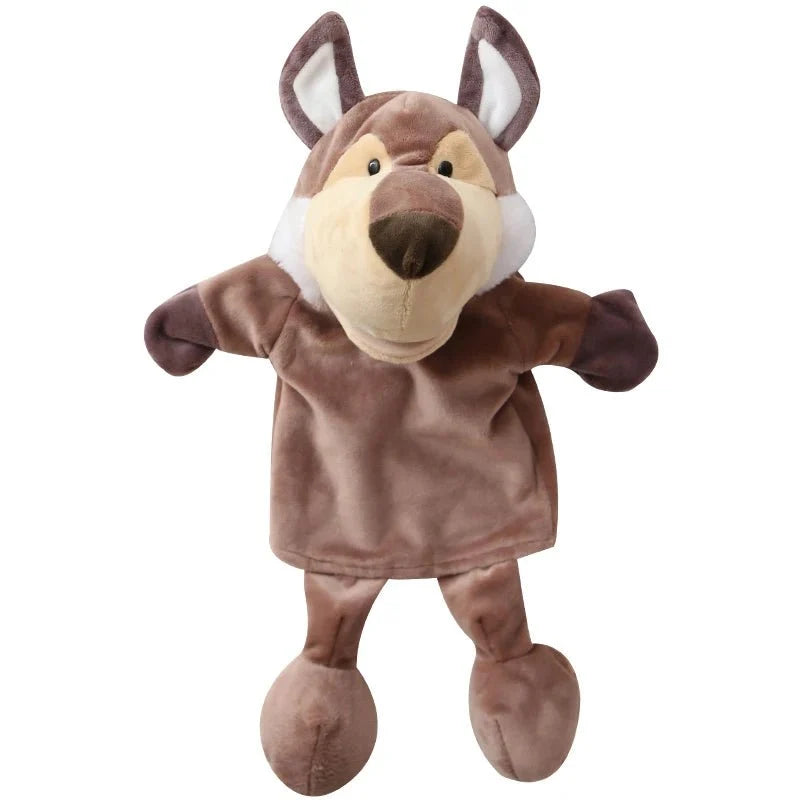 35cm Cartoon Animal Hand Puppet | Lion, Elephant, Pig Plush Toy for Interactive Play