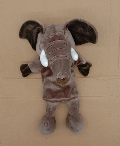 35cm Cartoon Animal Hand Puppet | Lion, Elephant, Pig Plush Toy for Interactive Play