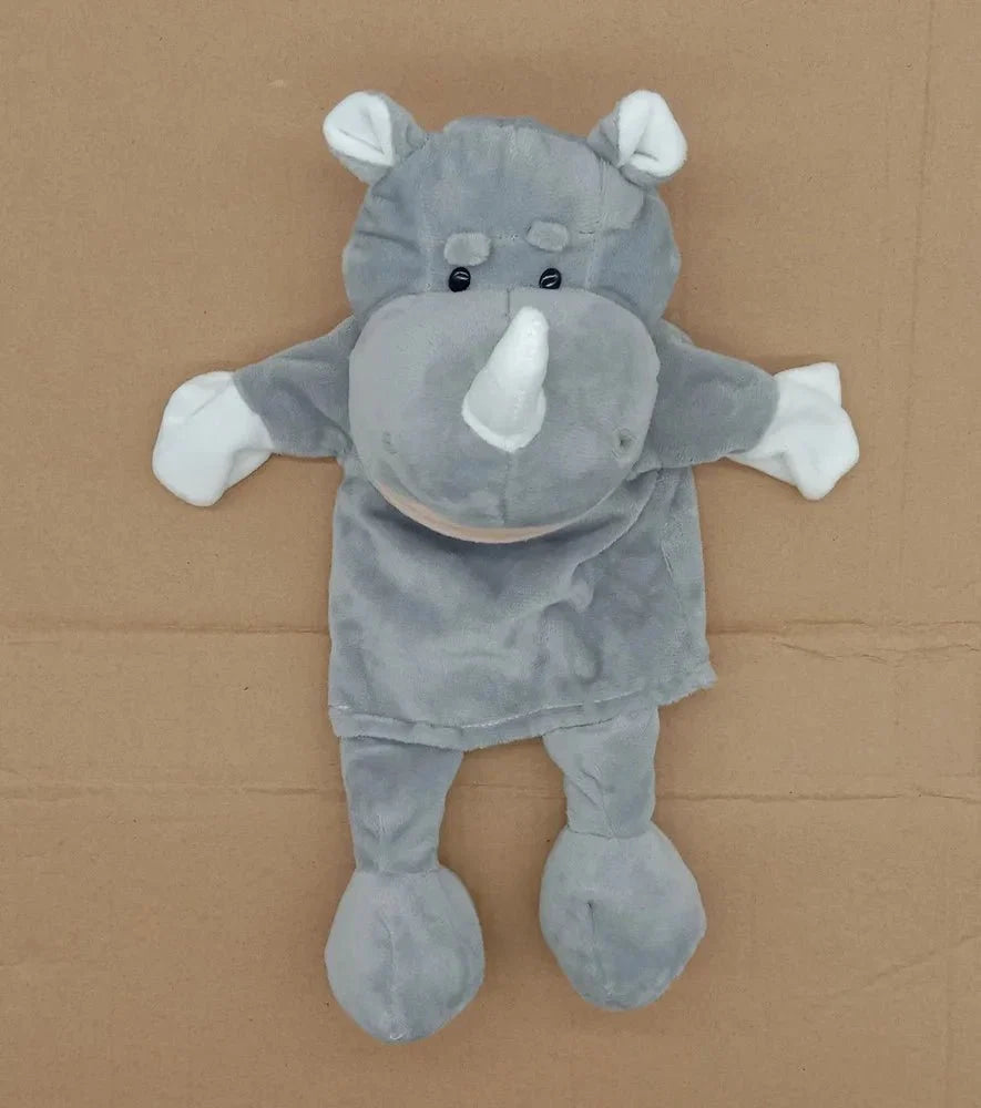 35cm Cartoon Animal Hand Puppet | Lion, Elephant, Pig Plush Toy for Interactive Play