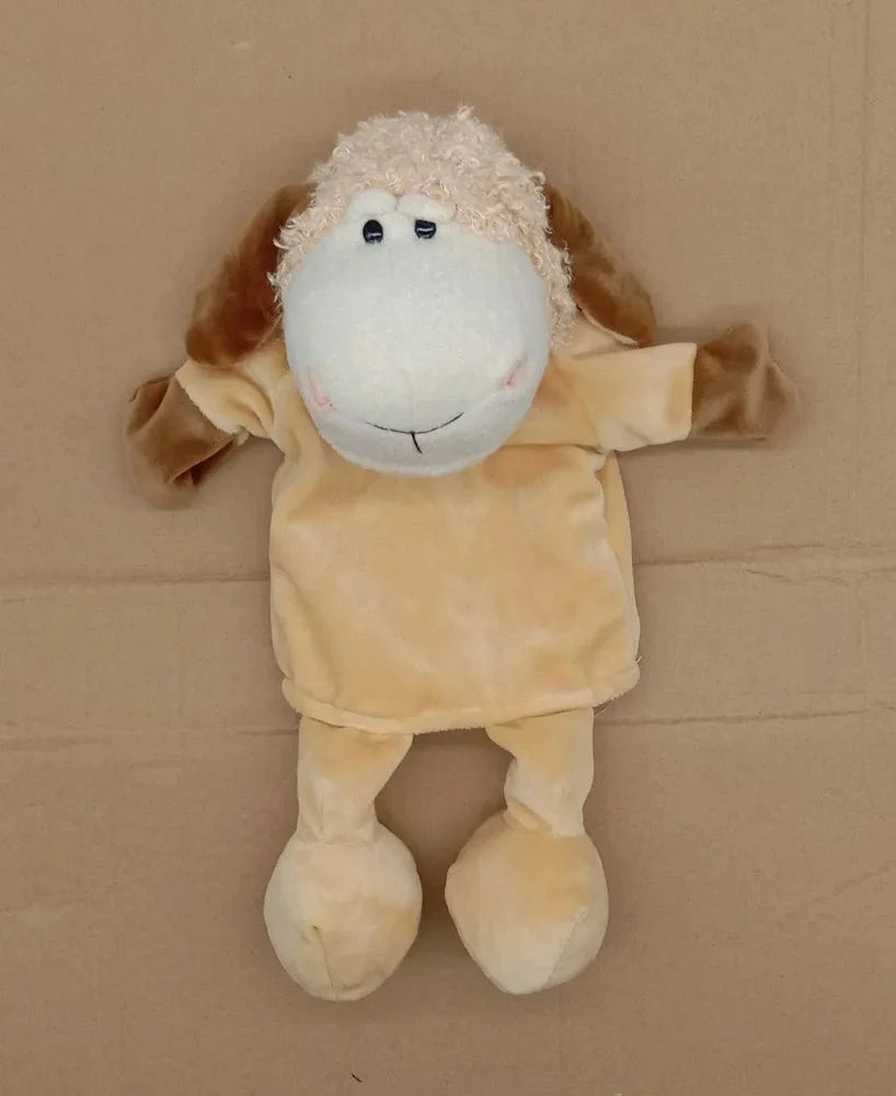 35cm Cartoon Animal Hand Puppet | Lion, Elephant, Pig Plush Toy for Interactive Play