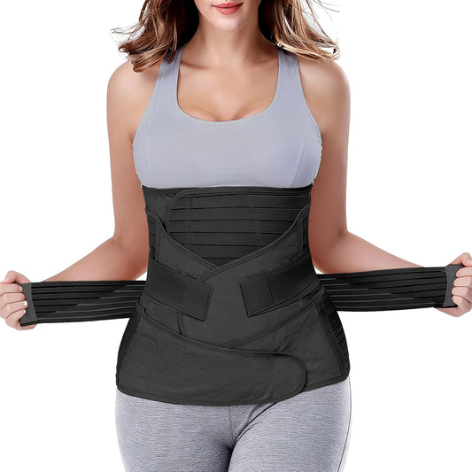 3 in 1 Postpartum Belly Wrap Recovery Band Belt Abdominal Binder | Postpartum Belly Band, Belly Binder Post Partum, Post Surgery Pregnancy Belly Support Band Recovery Belly/Waist/Pelvis (L)