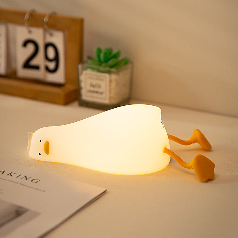 Big Face Rabbit Silicone LED Night Light | Touch Sensor Kids Lamp