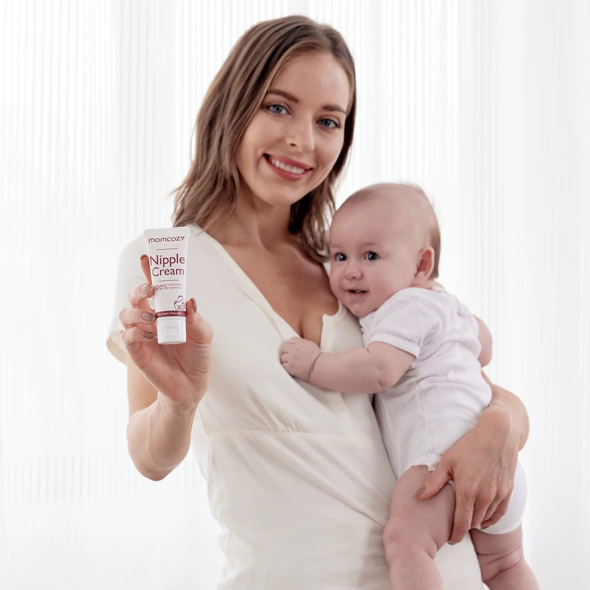 (2 Pack)  100% Natural Nipple Cream 1.41Oz, Vegan Lanolin-Free Nipple Butter for Breastfeeding, Used with S12 Pro M5 Breast Pumps, Breastfeeding Essentials