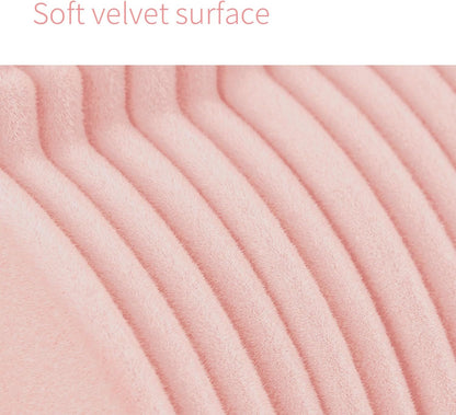11" Baby Velvet Hangers Non-Slip Kids Hangers 15 Pack Light Pink | Ultra-Thin Infant Coat Hangers for Nursery Space Saving Felt Toddler Hangers with 360° Swivel Hook for Children'S Clothes