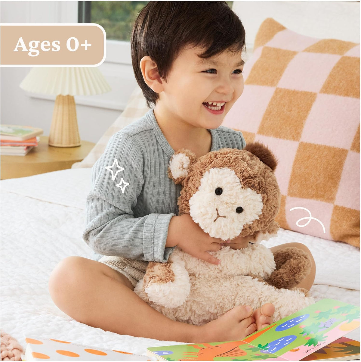 GUND Cozys Collection Monkey Plush, Monkey Stuffed Animal for Ages 0 and Up, Brown, 10” | Soft Plush, Posable Bodies and Floppy Limbs Comfort and Nurture Fine Motor Skills, Tactile Play, and Early Sensory Discovery