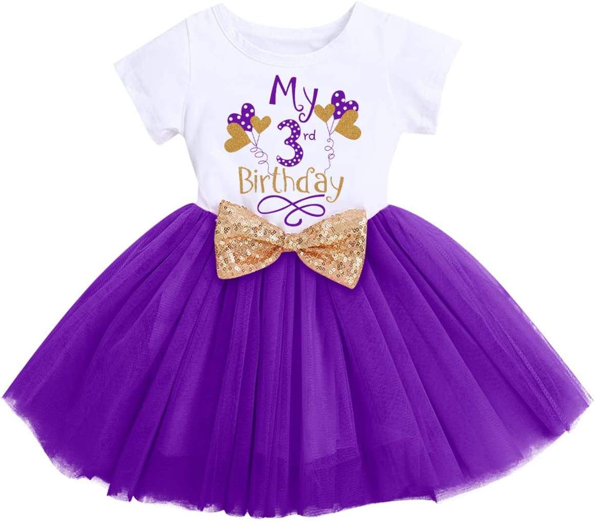 Baby Girls 1St 2Nd Birthday Outfit Tutu Princess Dress for Cake Smash