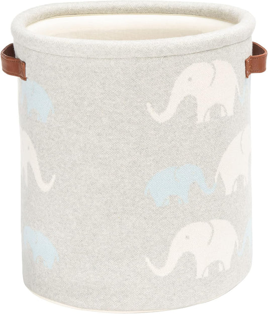 SAFAVIEH Baby Collection Effy Elephant Grey Cotton Nursery Storage Basket with Handles (Fully Assembled)