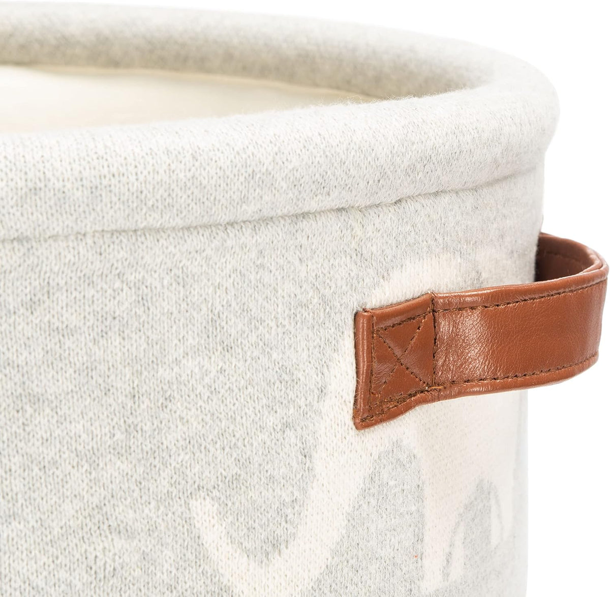 SAFAVIEH Baby Collection Effy Elephant Grey Cotton Nursery Storage Basket with Handles (Fully Assembled)
