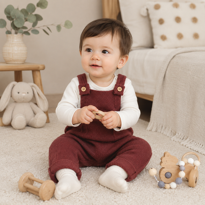 Sleeveless Knitted Baby Romper Set