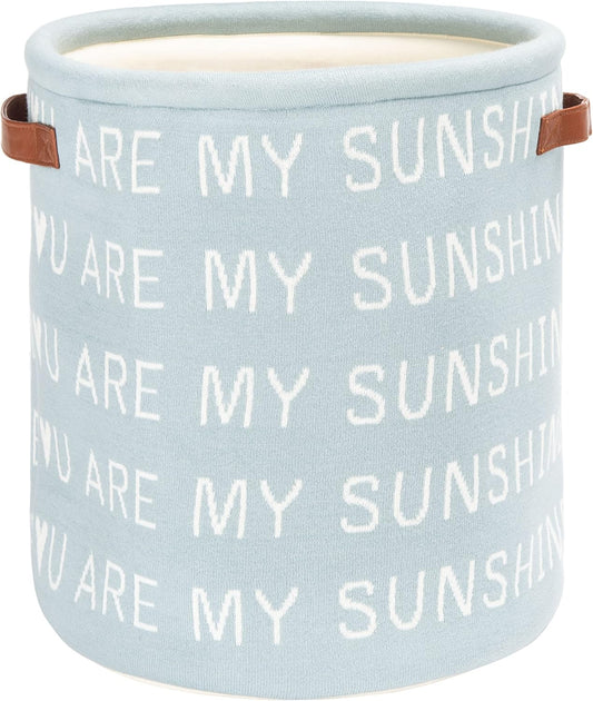 SAFAVIEH Baby Collection My Sunshine Blue Cotton Nursery Storage Basket with Handles (Fully Assembled)