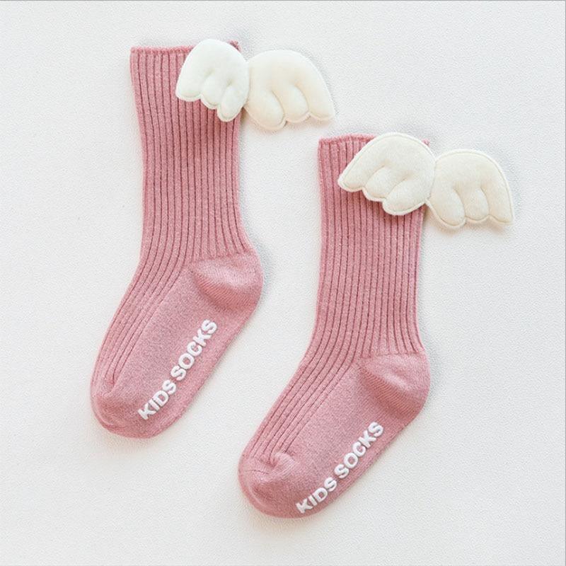 Luxury Baby Girls Knee High Socks with Angel Wings