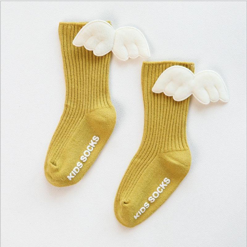 Luxury Baby Girls Knee High Socks with Angel Wings