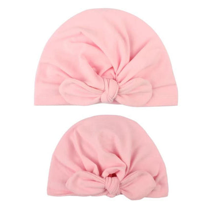 Mom & Baby Matching Turban Hat Set – Bow Knot Parent-Child Hair Accessories