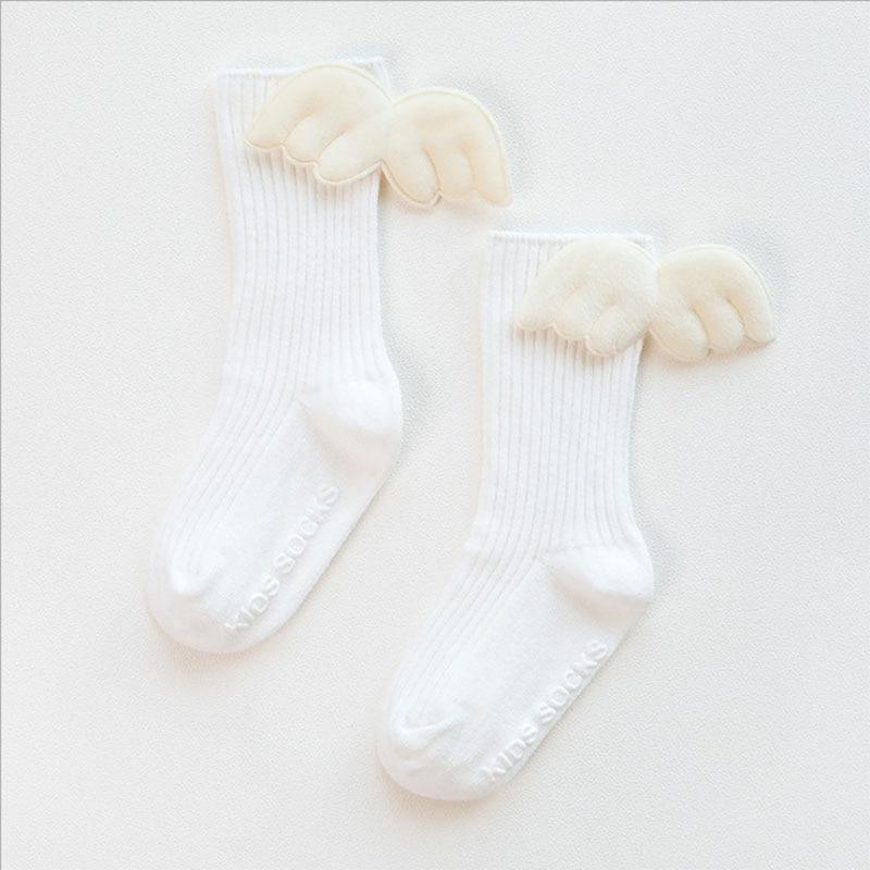 Luxury Baby Girls Knee High Socks with Angel Wings