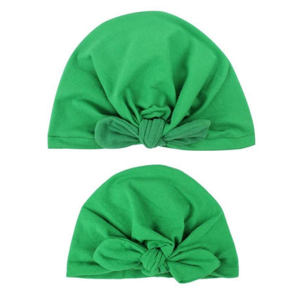 Mom & Baby Matching Turban Hat Set – Bow Knot Parent-Child Hair Accessories