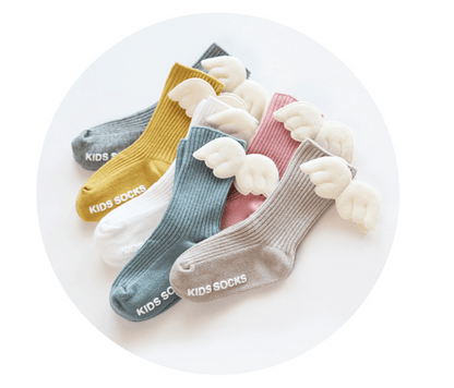 Luxury Baby Girls Knee High Socks with Angel Wings