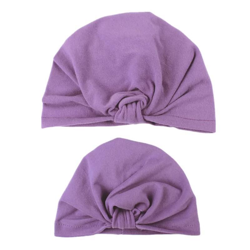 Mom & Baby Matching Turban Hat Set – Bow Knot Parent-Child Hair Accessories