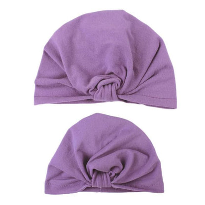 Mom & Baby Matching Turban Hat Set – Bow Knot Parent-Child Hair Accessories