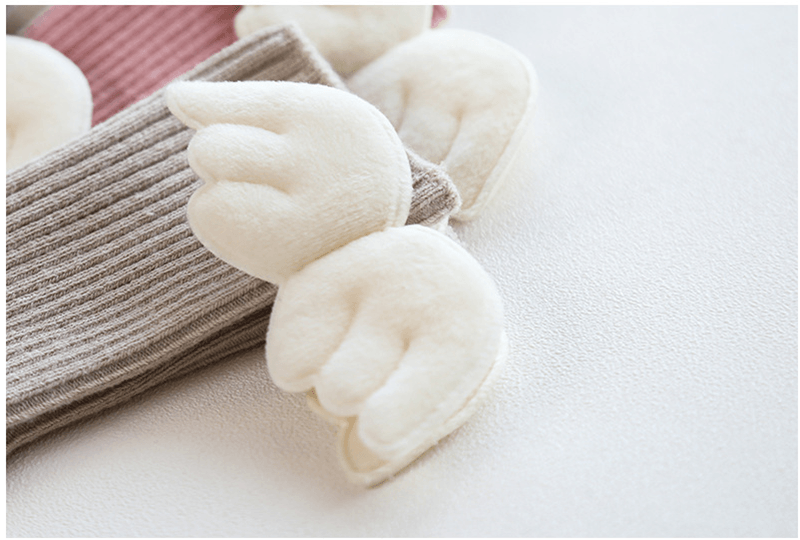 Luxury Baby Girls Knee High Socks with Angel Wings