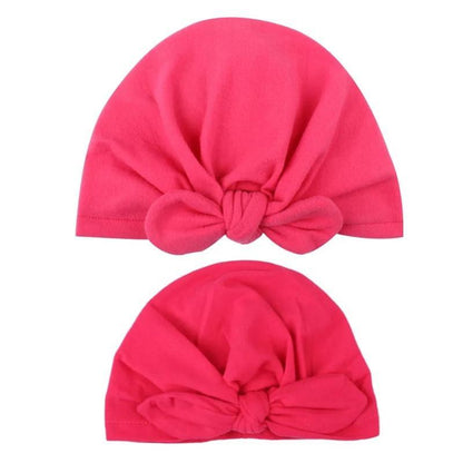Mom & Baby Matching Turban Hat Set – Bow Knot Parent-Child Hair Accessories