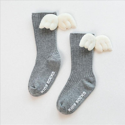 Luxury Baby Girls Knee High Socks with Angel Wings