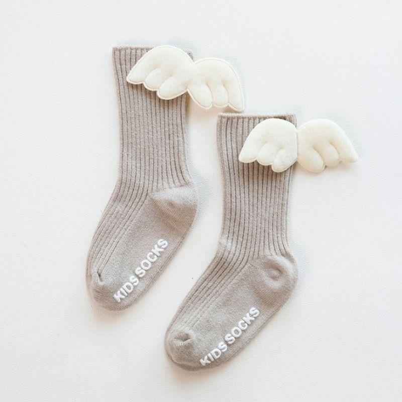 Luxury Baby Girls Knee High Socks with Angel Wings