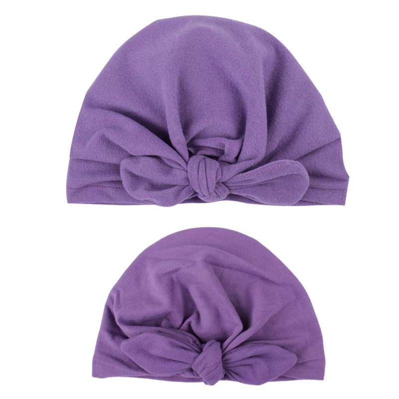 Mom & Baby Matching Turban Hat Set – Bow Knot Parent-Child Hair Accessories
