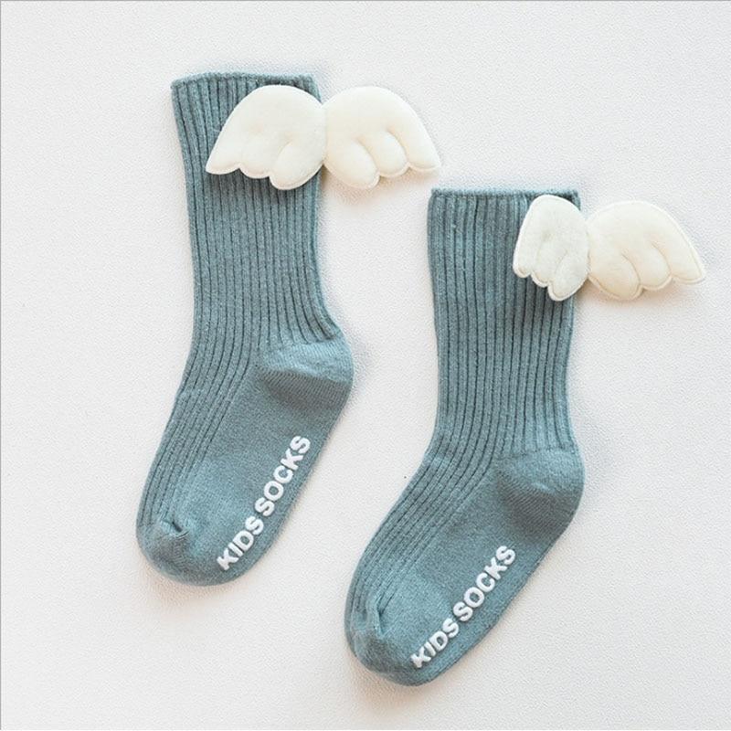 Luxury Baby Girls Knee High Socks with Angel Wings