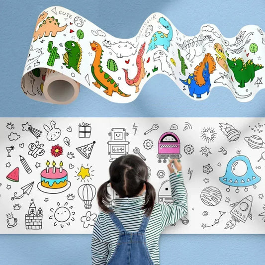 Children's Drawing Roll | Sticky Color Filling Paper for DIY Painting