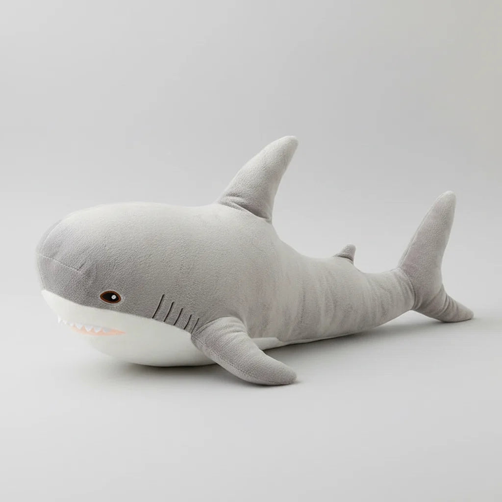 Colorful Shark Plush Toy – Soft Stuffed Animal Pillow
