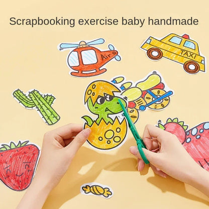 Children's Drawing Roll | Sticky Color Filling Paper for DIY Painting