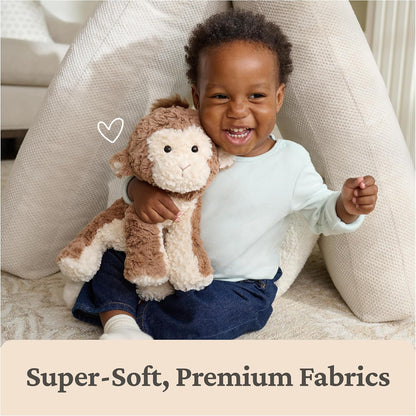 GUND Cozys Collection Monkey Plush, Monkey Stuffed Animal for Ages 0 and Up, Brown, 10” | Soft Plush, Posable Bodies and Floppy Limbs Comfort and Nurture Fine Motor Skills, Tactile Play, and Early Sensory Discovery