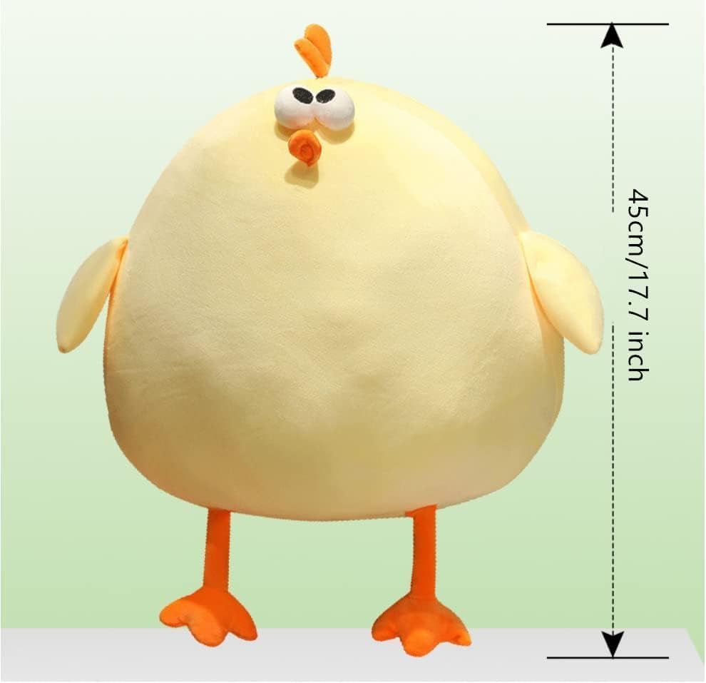 Funny Fat Chicken Plush Pillow, Super Soft Mother Hen Doll, Cute Chicken Neck Pillow, Yellow Plush Stuffed Animal for Boys & Girls Festival Gifts