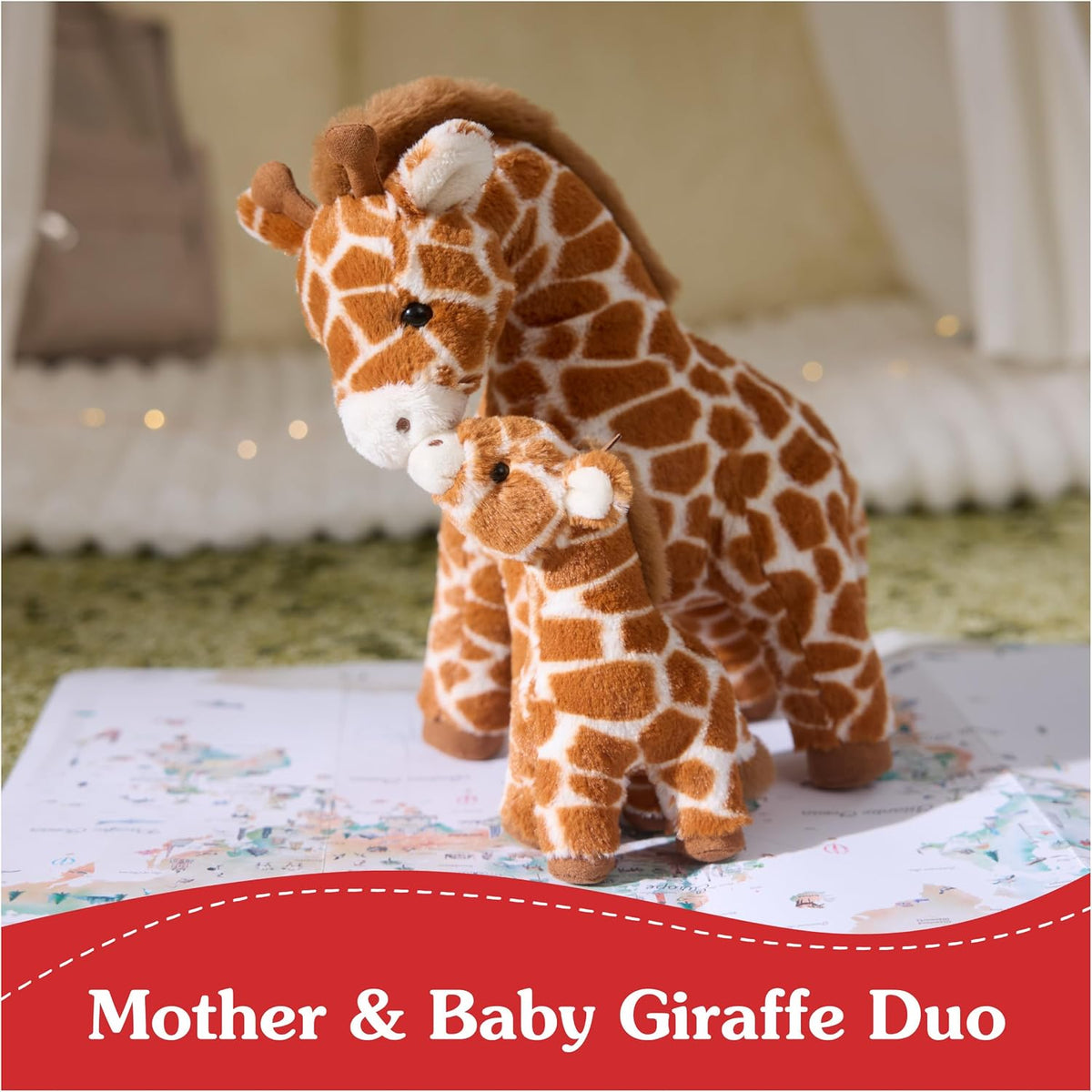 GUND Solana 10-Inch Giraffe with Calf 2-In-1 Plush Toys for Ages 0+