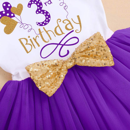 Baby Girls 1St 2Nd Birthday Outfit Tutu Princess Dress for Cake Smash