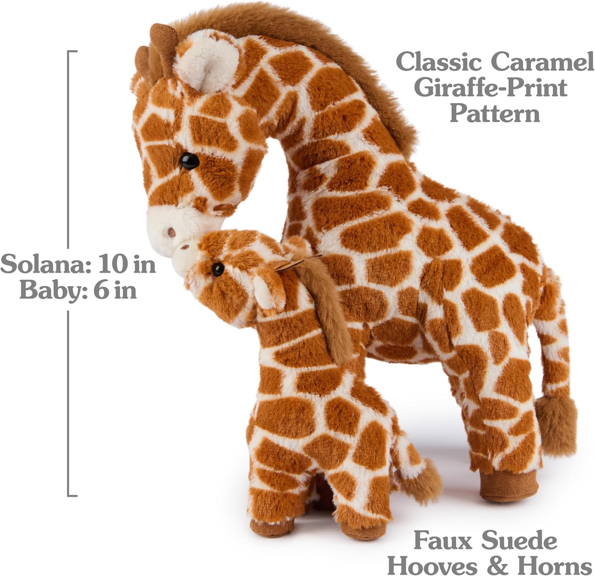 GUND Solana 10-Inch Giraffe with Calf 2-In-1 Plush Toys for Ages 0+