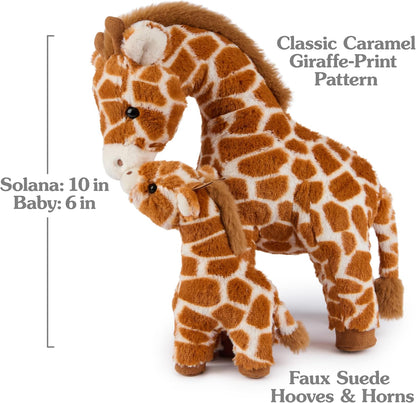 GUND Solana 10-Inch Giraffe with Calf 2-In-1 Plush Toys for Ages 0+