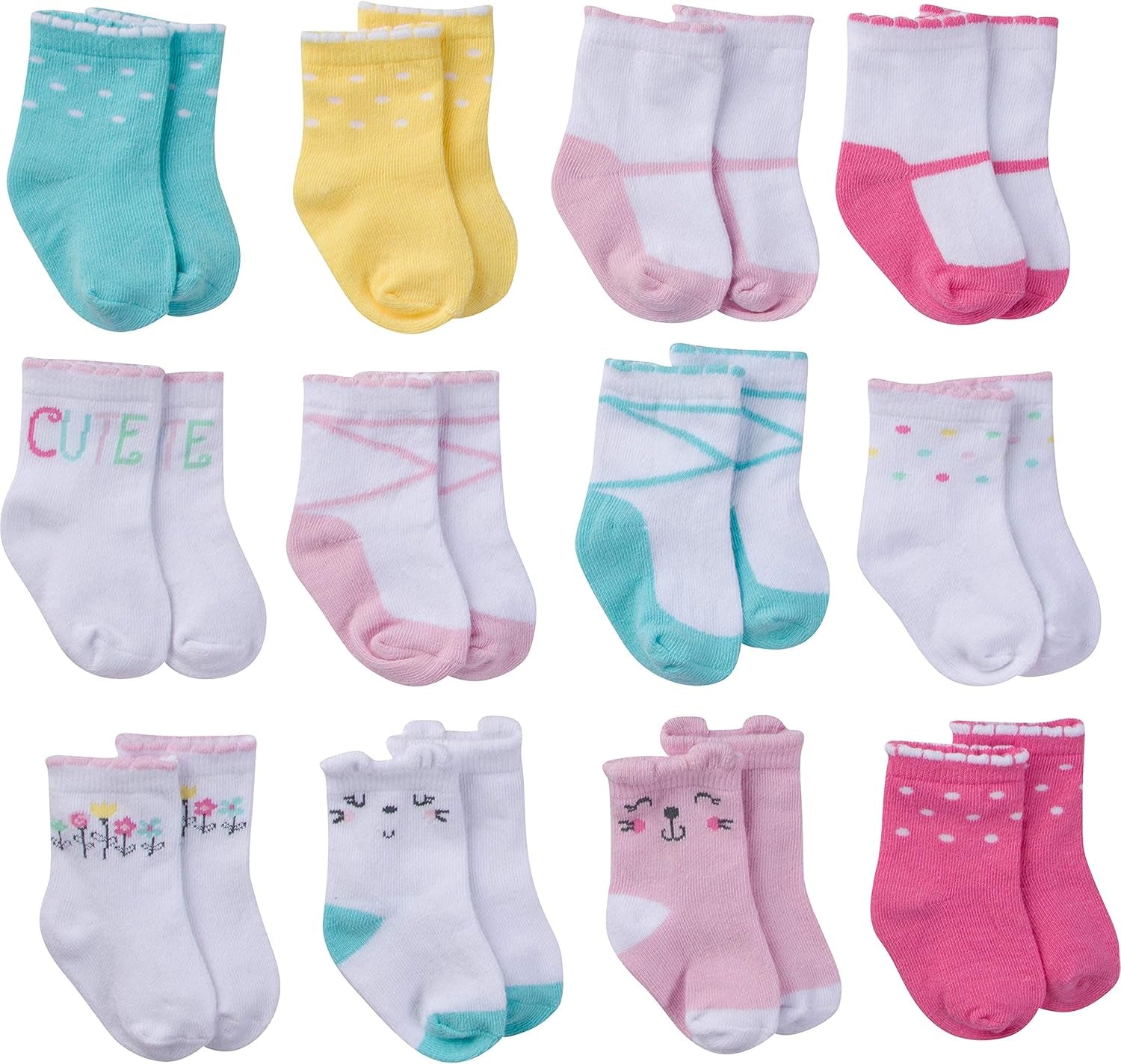 Baby Boys & Girls 12 Pair Bootie Socks