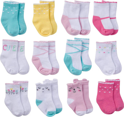Baby Boys & Girls 12 Pair Bootie Socks