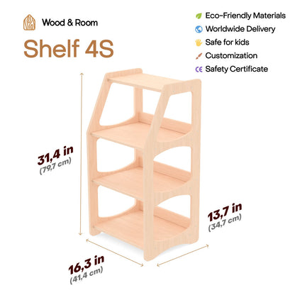 Montessori Open Shelf for Toddlers, Baby First Christmas Gift, Nursery Storage