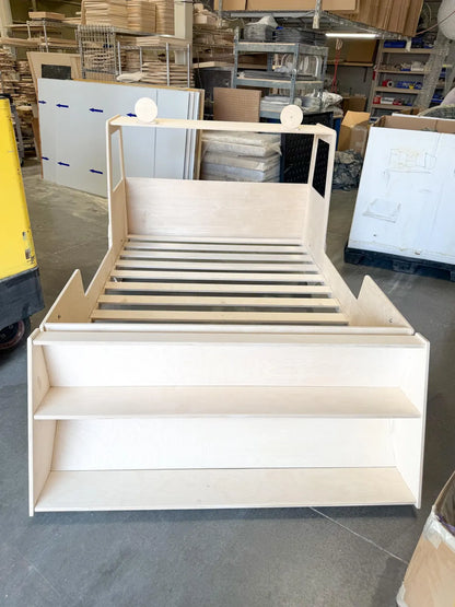 Tractor Toddler Bed — Solid Baltic Birch Wood Kids Bed Frame